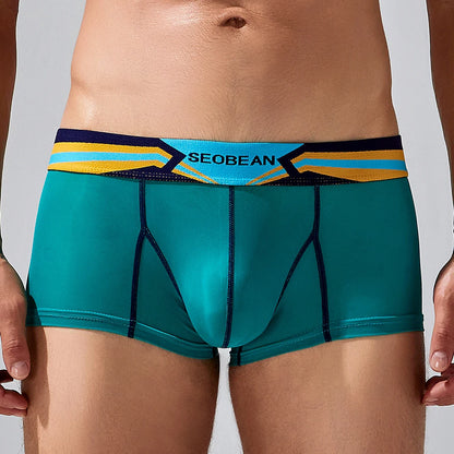 Men's Translucent Nylon Inner Pouch Boxer Briefs