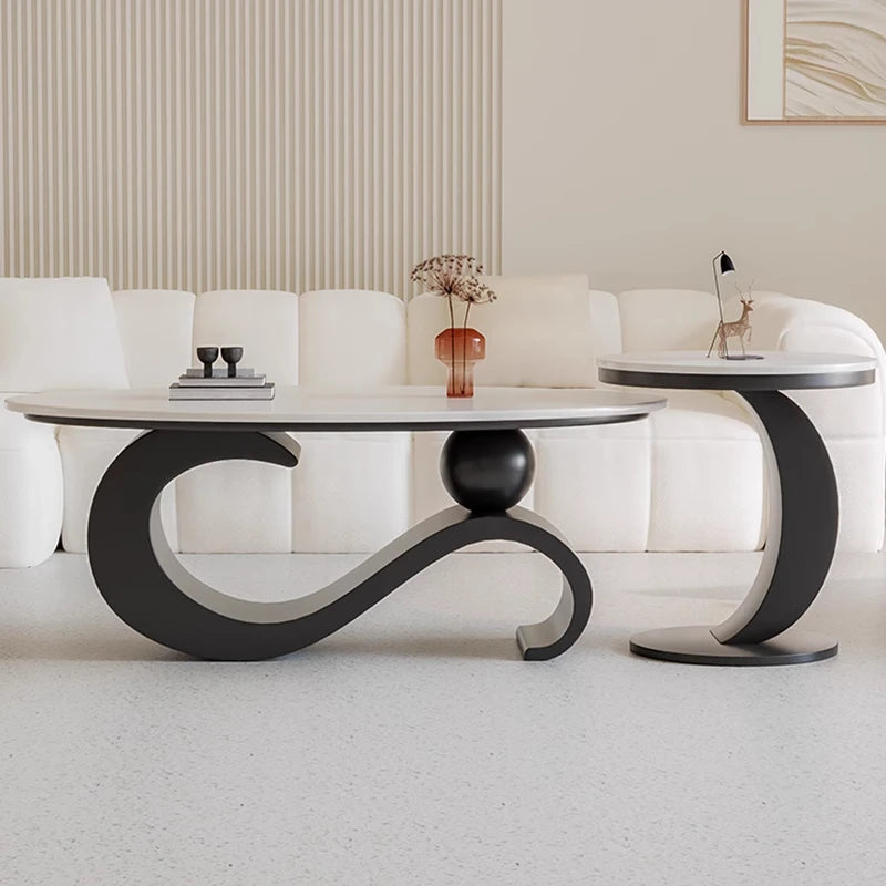 Retro Coffee Table Beauty Luxury Oval Classic