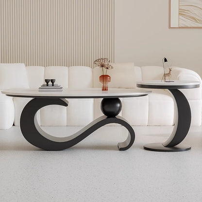 Retro Coffee Table Beauty Luxury Oval Classic