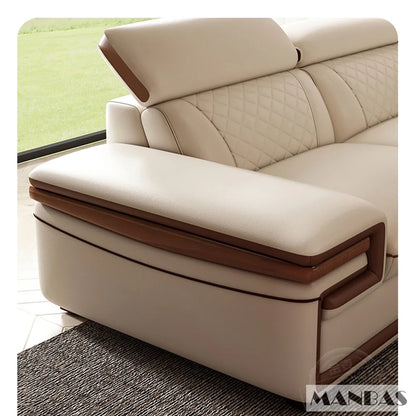 Genuine Leather Sofa Set for Living Room