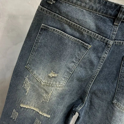 Loose Personality Trendy Washed Pants Men'