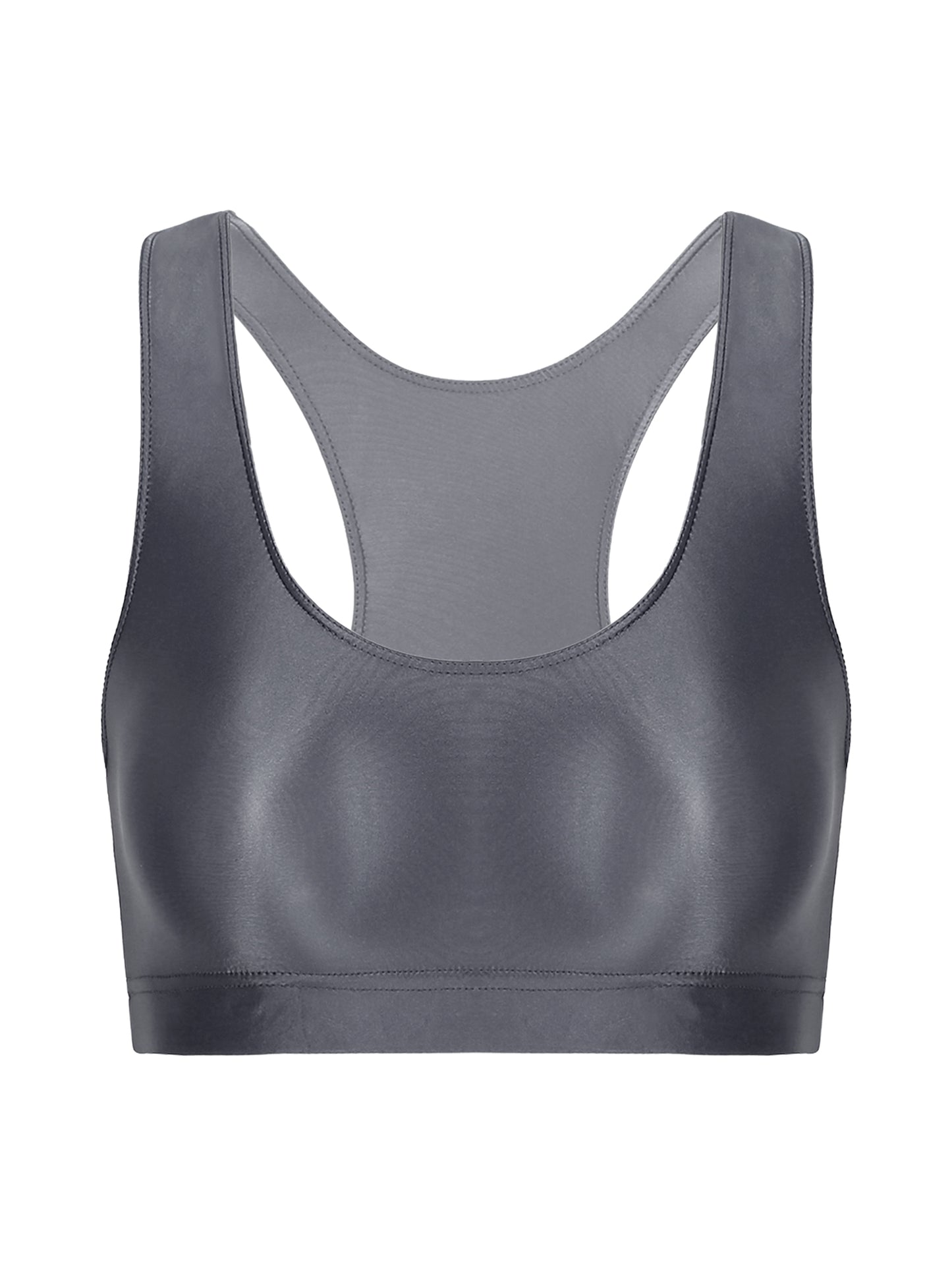 Glossy Womens Mid Waist Gym Fitness Yoga