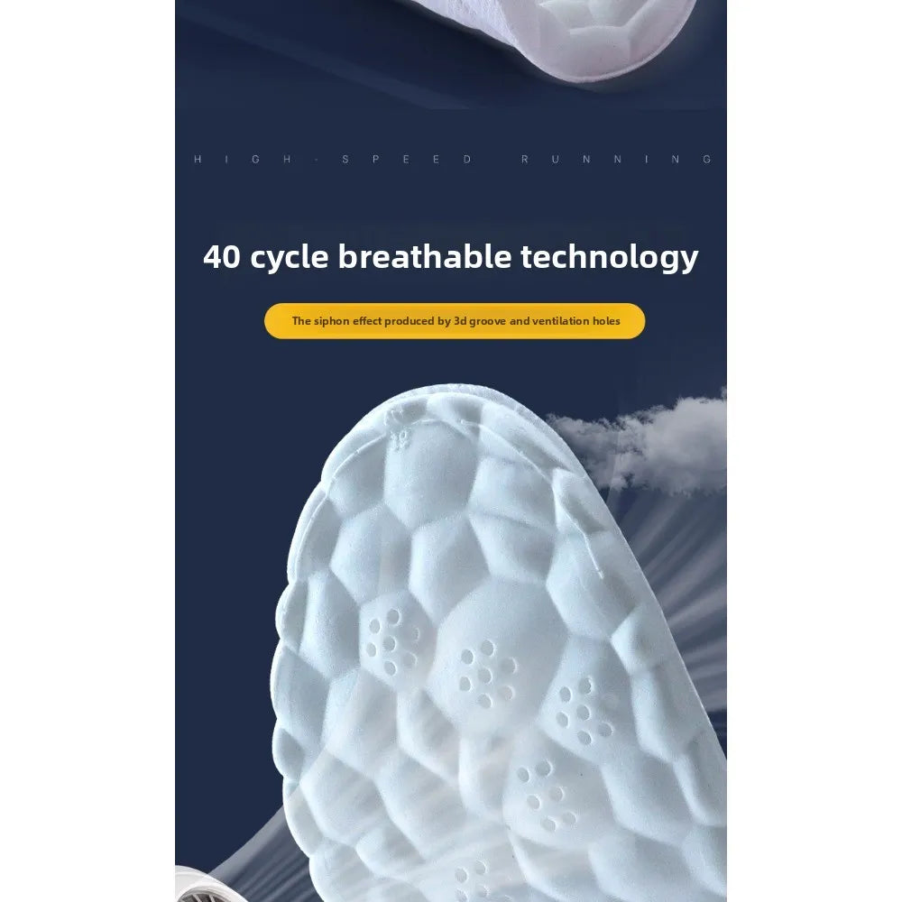 Men/Women Thick Sports Insoles Padded with Anti Odor