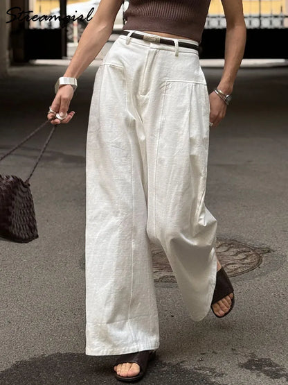 Women Wide Leg Formal Straight Leg Pants