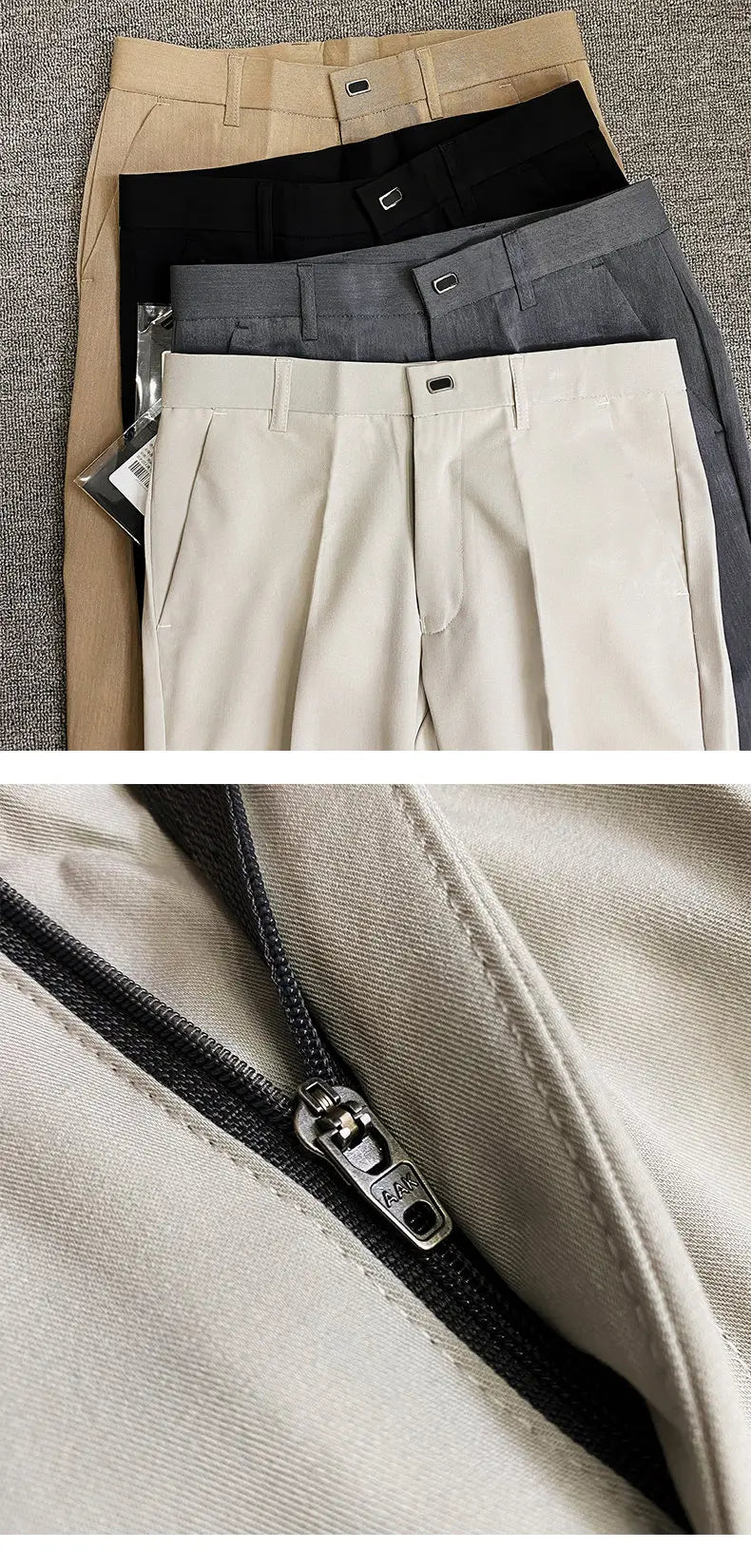 Men Stretch Slim Formal Casual Pants Fashion