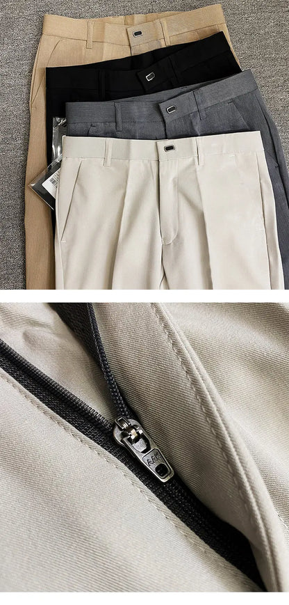 Men Stretch Slim Formal Casual Pants Fashion