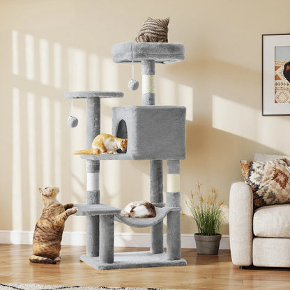 Tall Multi-Cat Climbing Tower for Pet Furniture