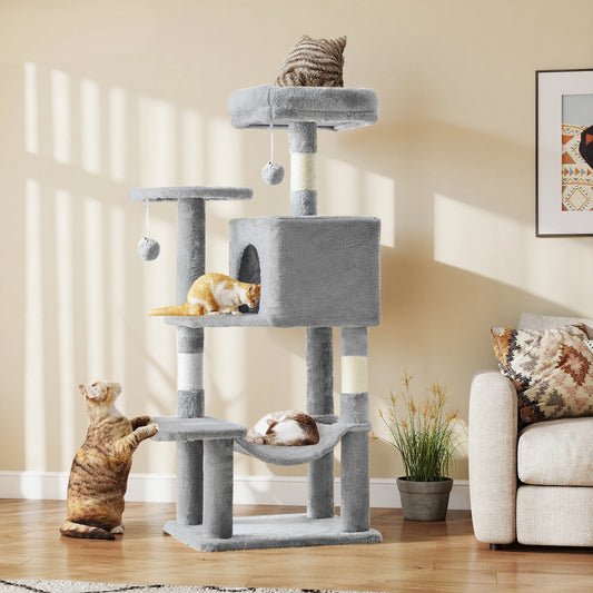 Tall Multi-Cat Climbing Tower for Pet Furniture
