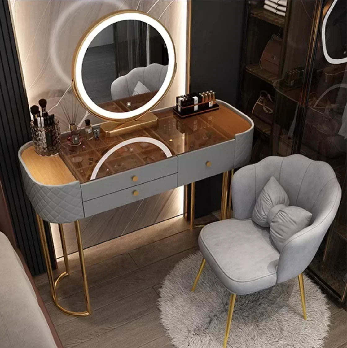 Makeup Luxury Dressing Table Mirror Led Light Salon
