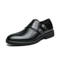 Golden Sapling Dress Patchwork Leather Shoes