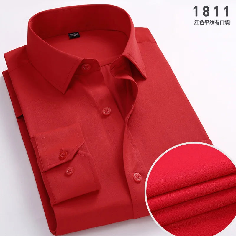 Mens Long-sleeved Non-ironing Anti-wrinkle Shirts