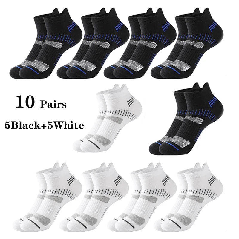 10 Pairs Men Ankle Athletic Socks