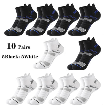 10 Pairs Men Ankle Athletic Socks