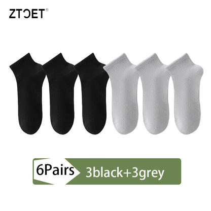 6Pairs Men Cotton Mesh Socks