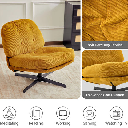 Redlife Modern Foldable Accent Swivel Tufted Chair