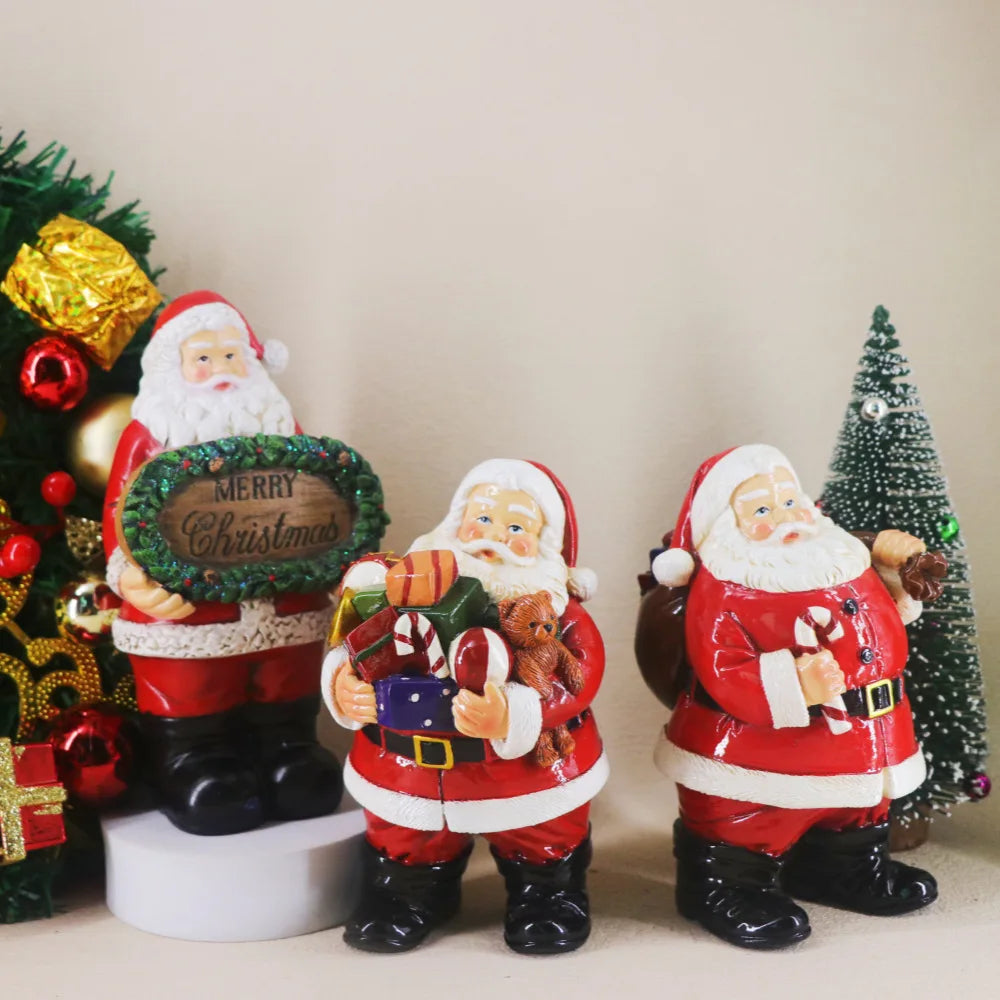 Resin Santa Claus Sculpture Holiday Accessories Decoration
