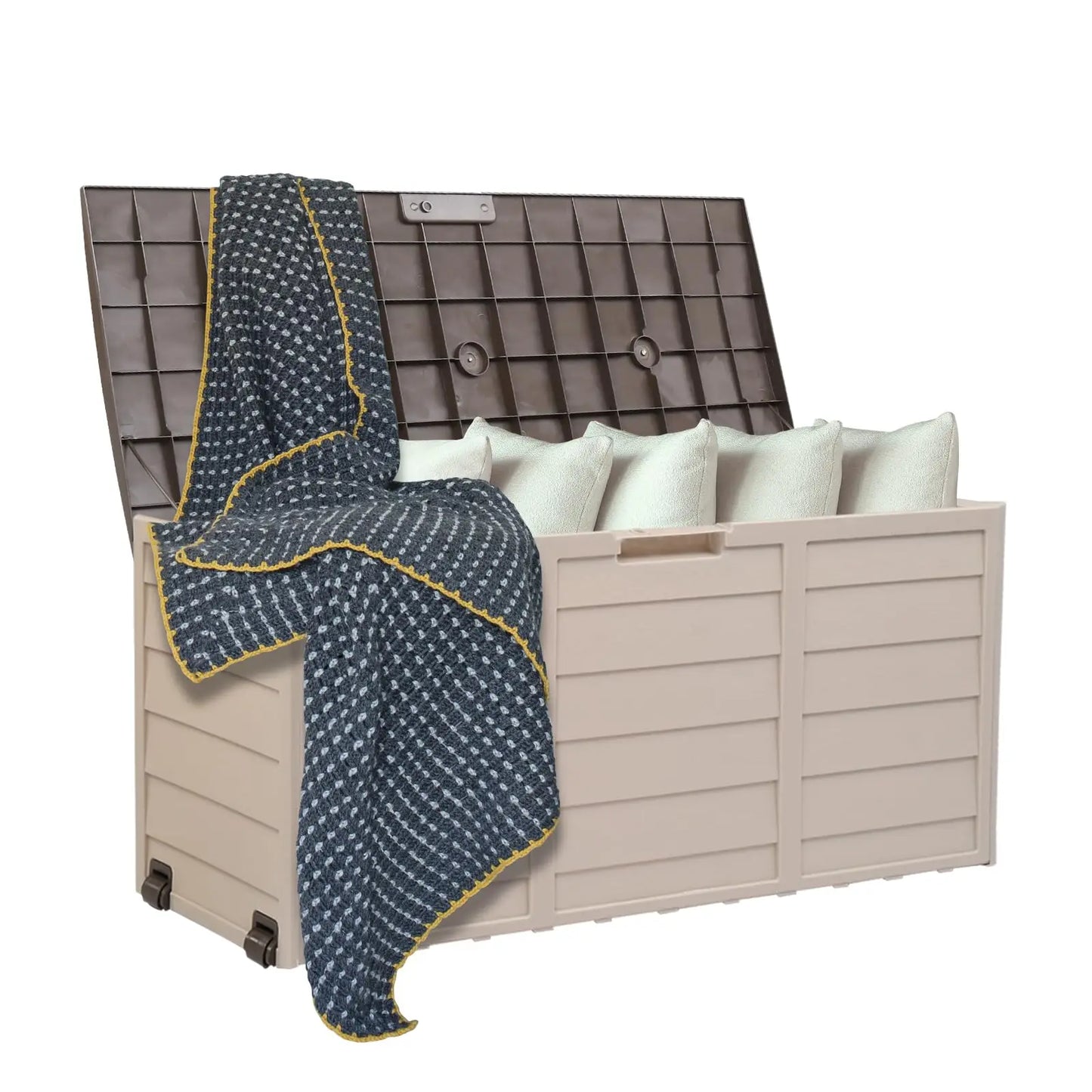 Outdoor Storage Box 75 Gallon with Wheels