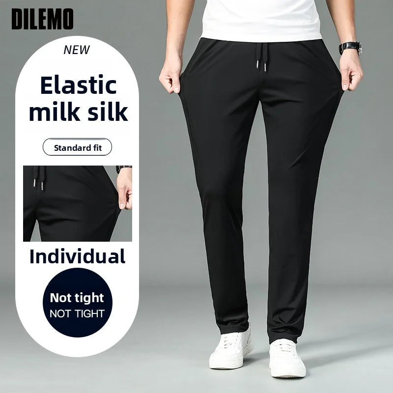 Silk Stretch Casual Fashion Long Pants Pencil