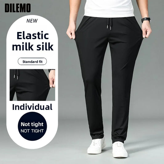 Silk Stretch Casual Fashion Long Pants Pencil