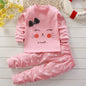 2 Piece Girls/Boys Casual Cartoon Pajamas