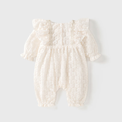 Girl Sweet Princess Rompers Floral Lace  Jumpsuit