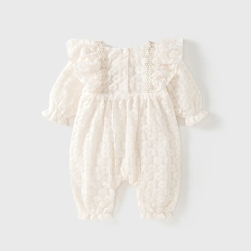 Girl Sweet Princess Rompers Floral Lace  Jumpsuit