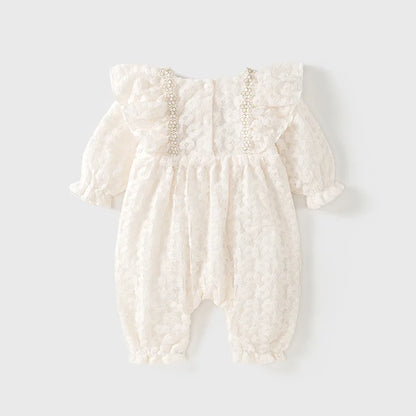 Girl Sweet Princess Rompers Floral Lace  Jumpsuit