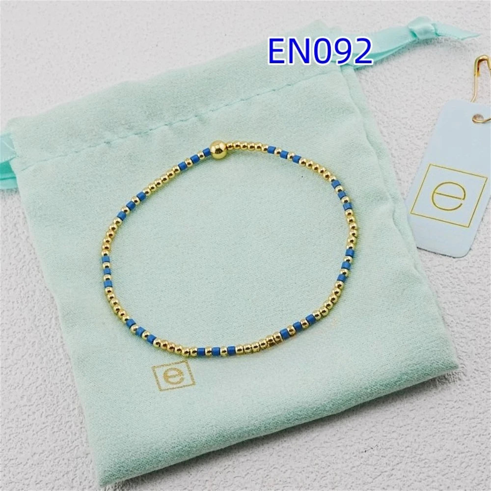 Colorful Seed Beads Charm Stackable Stretch Bracelet