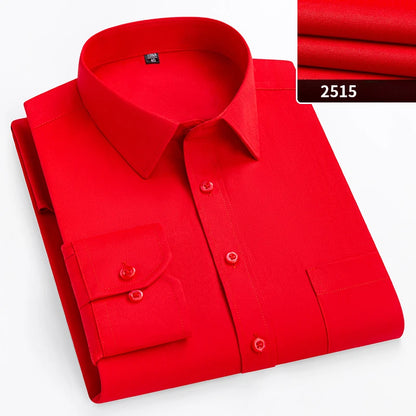 double collor Full shirts for men plus size