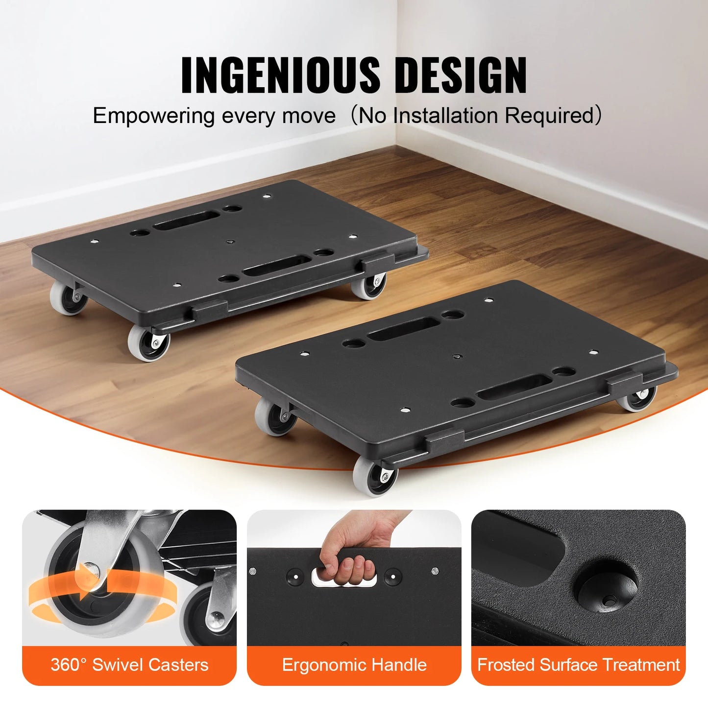 2 Pack Furniture Mover Pallet Trolley Industrial Machinery