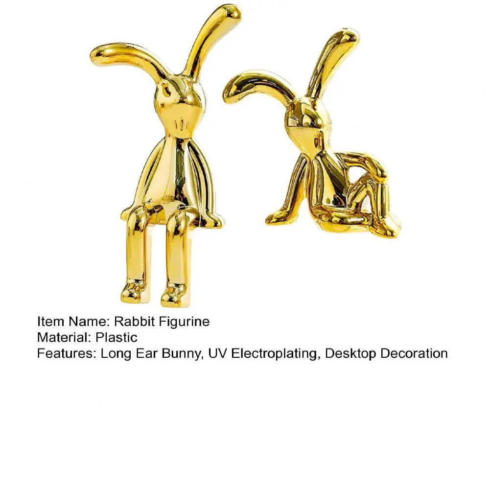 Adorable Long Ear Bunny Figurines Models