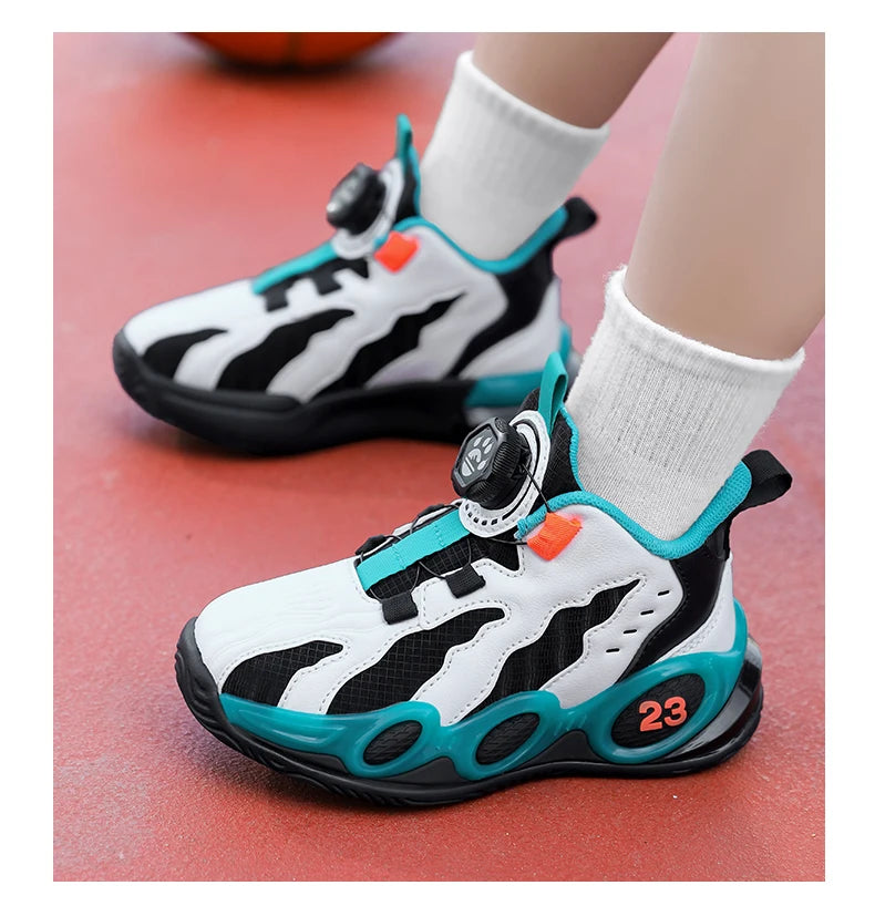 Fashion Basketball Shoes High-top PU Leather