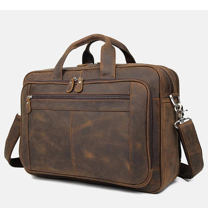 Genuine Leather Men Briefcase Business Bag