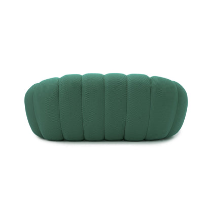 Modern Curved Loveseat Couch Football-Shaped
