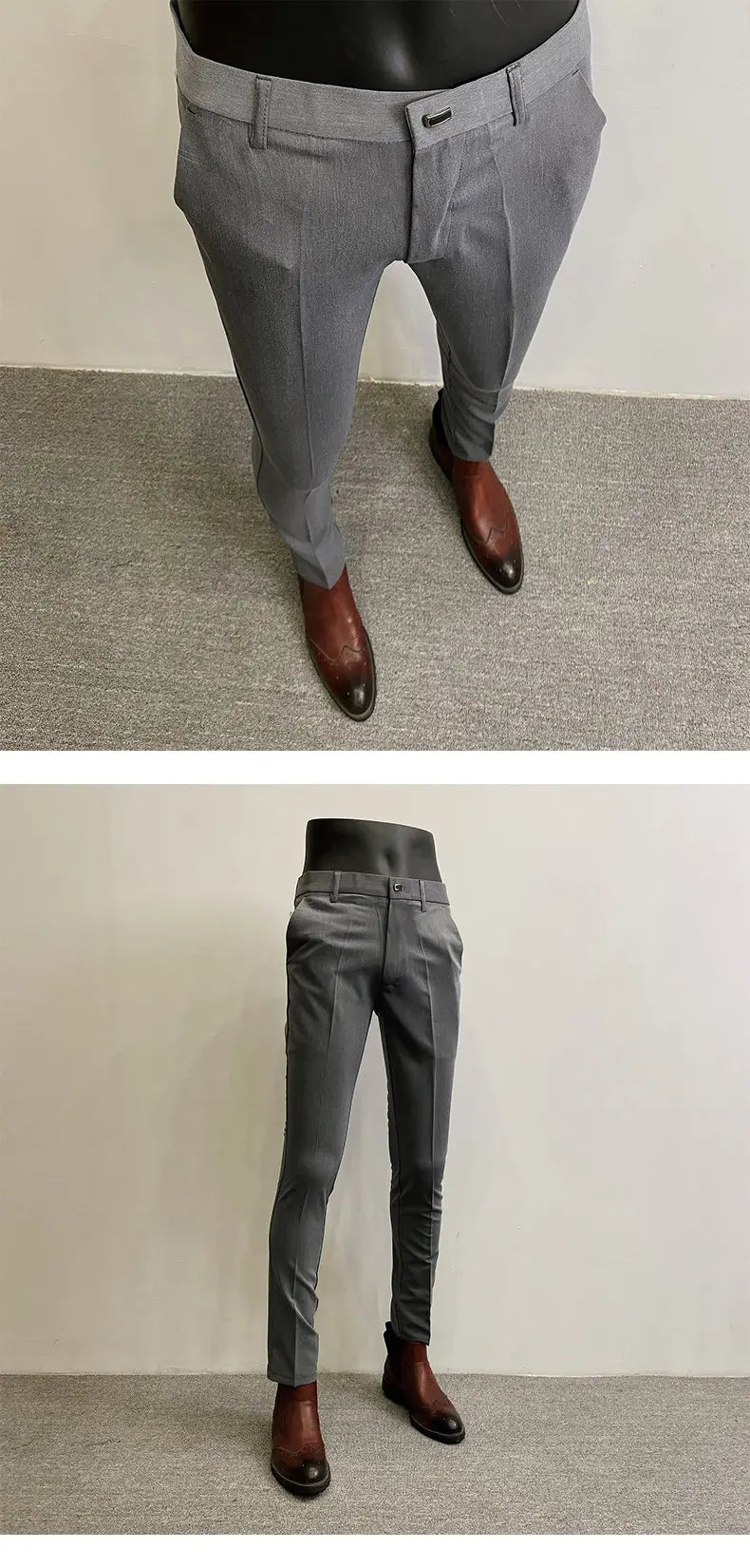 Men Stretch Slim Formal Casual Pants Fashion