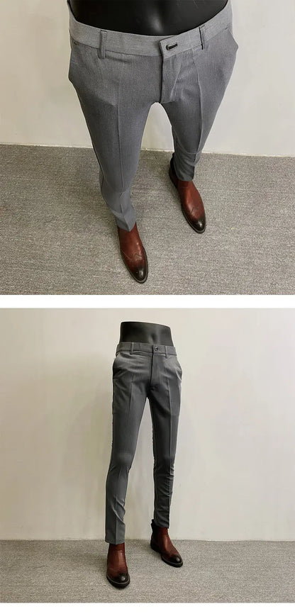 Men Stretch Slim Formal Casual Pants Fashion