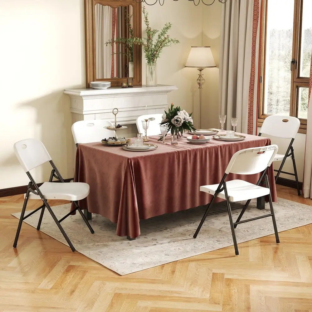 Pack Folding Chair, Heavy Duty Plastic Folding