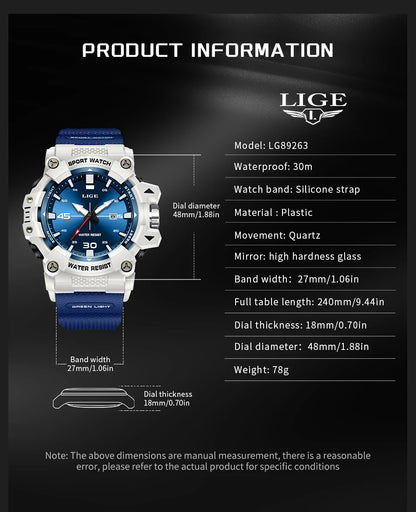 Male Fashion Sport Waterproof Quartz Wristwatches