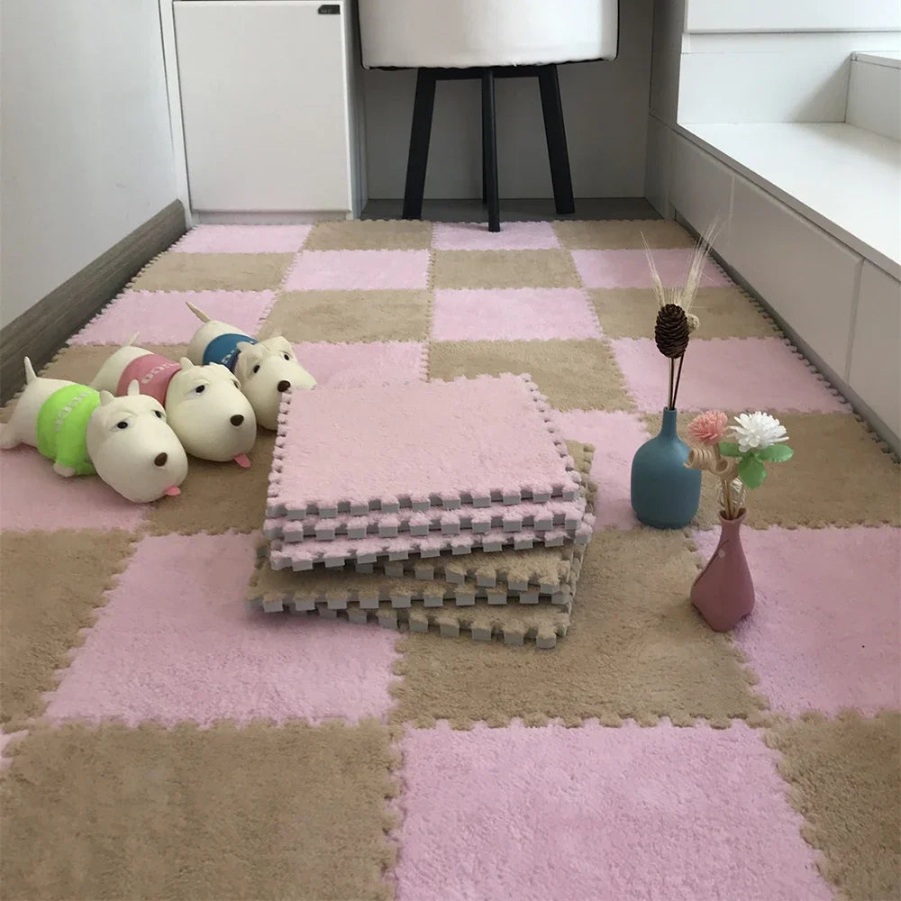 Soft Plush Foam Puzzle Carpet Warm Play Mats