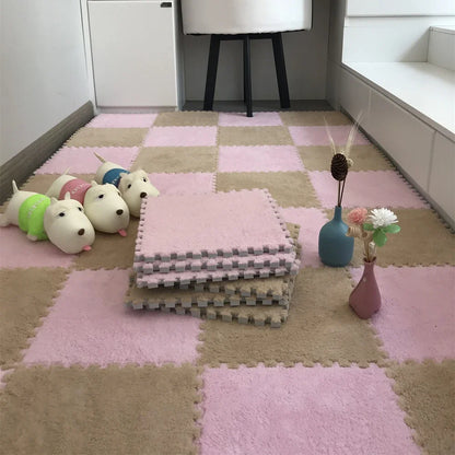Soft Plush Foam Puzzle Carpet Warm Play Mats