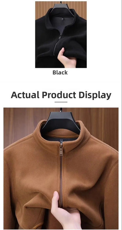 Zipper Hoodie Sweatshirt Fleece Lined Cardigan Jacket