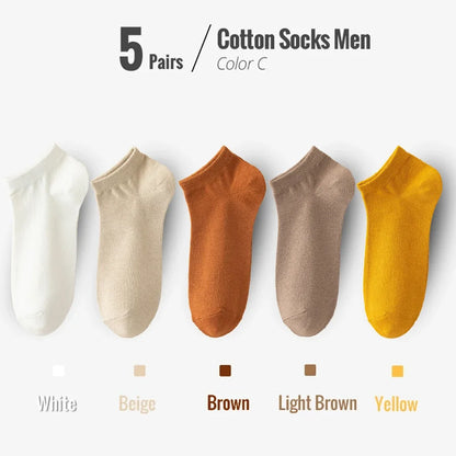 5 PairsMen Business Ankle Dress Socks
