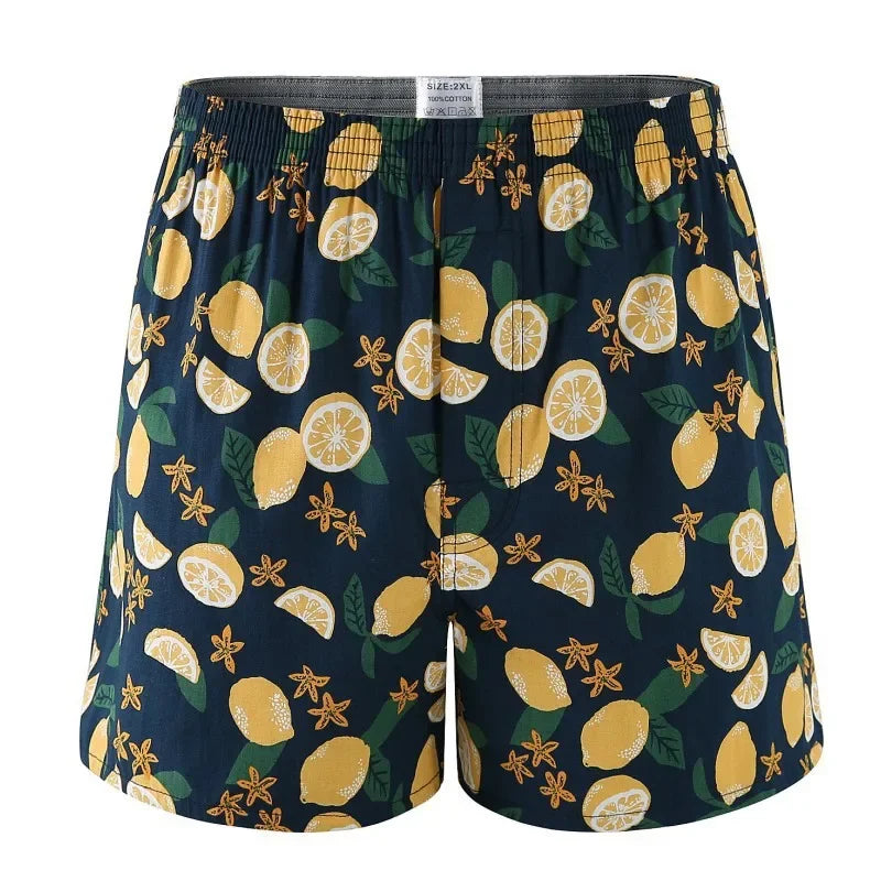 1PC 100% Cotton Men's Loose Boxer Briefs Underwear