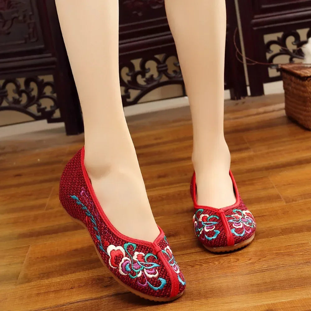 Women Casual Zapatos Vintage Cloth Single Shoes