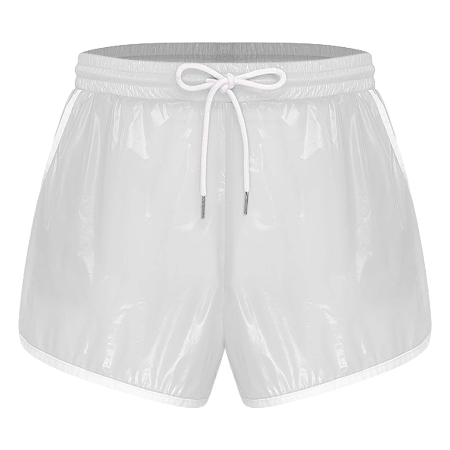 Mens Drawstring Waterpoof Swimming Trunks With Pockets