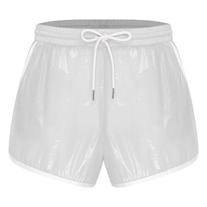 Mens Drawstring Waterpoof Swimming Trunks With Pockets