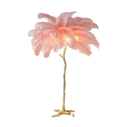 Luxury Feather Floor Standing Lamp Mood Light