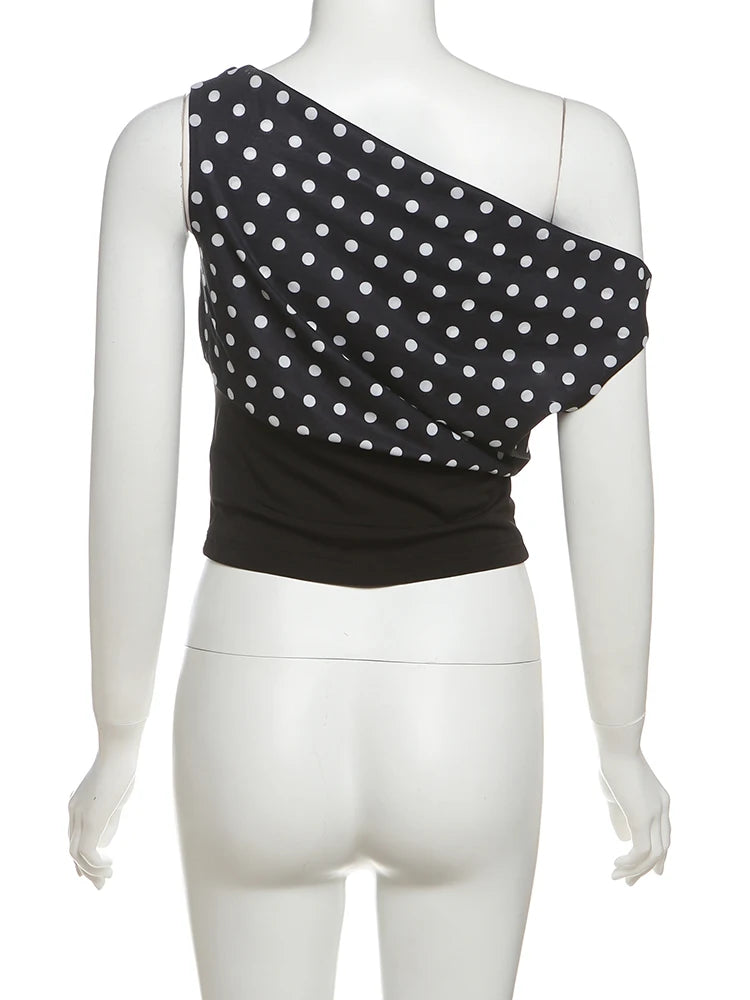 Polka Dots Print Women Trend Off Shoulder