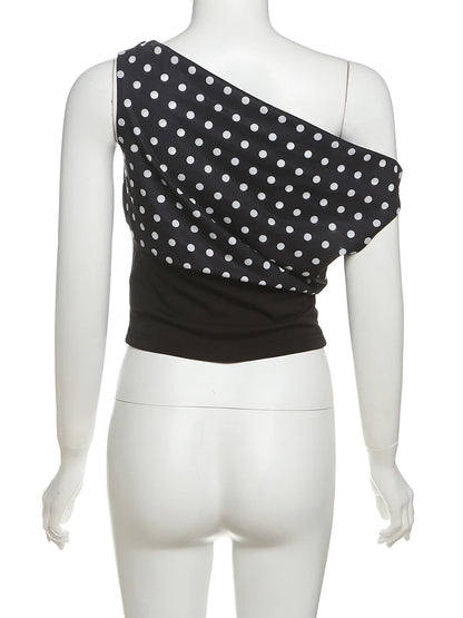 Polka Dots Print Women Trend Off Shoulder