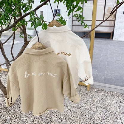 Embroidered Shirt Long Sleeve Baby Girl Cotton